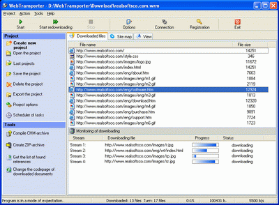 WebTransporter Screenshot